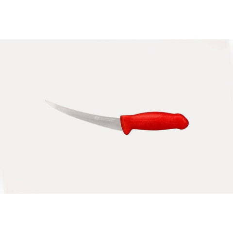 Master Grade HM-03-15 NIREY 6 in. Stainless Hi-Speed Steel Flexy Boning Knife with Red Handle