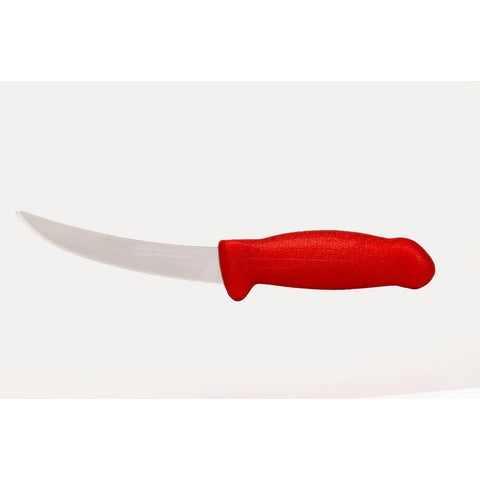 Master Grade HM-04-15 6" Stainless Hi-Speed Steel Trimming Knife with Red Handle