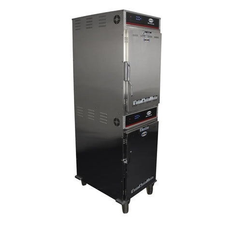 Cozoc HPC7013 Full-Height Mobile Cook and Hold Cabinet with Double-Deck Digital Controls