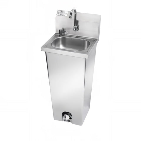 Krowne HS-14 Pedestal Hand Sink with Foot Valve, 15-3/4"W x 15"D x 42"H