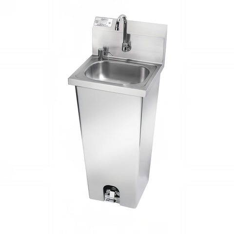 Krowne HS-14 Pedestal Hand Sink with Foot Valve, 15-3/4"W x 15"D x 42"H