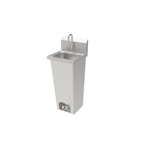 GSW USA HS-1615F Foot Operated Stainless Steel Hand Sink with No Lead Faucet and Soap Dispenser