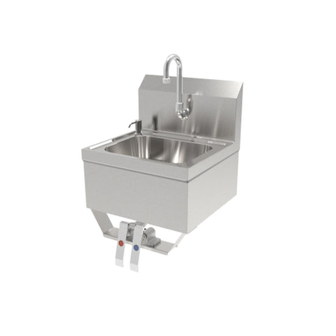 GSW USA HS-1615K Knee Operated Wall Mount Hand Sink with Faucet and Soap Dispenser