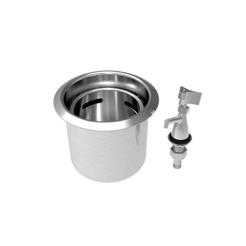 GSW USA HS-DSROG Drop-In Round Dipperwell Sink with Faucet