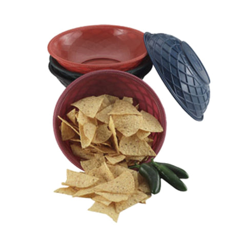 HS Inc. HS1018-CH 9" Round Polyethylene Serving Basket, Charcoal
