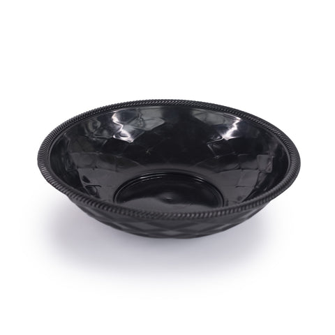 HS Inc. HS1018-CH 9" Round Charcoal Polyethylene Serving Basket