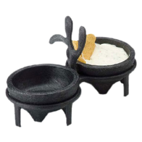 HS Inc. HS1027-CH Cactus 2-Way Salsa Caddy, Charcoal Plastic