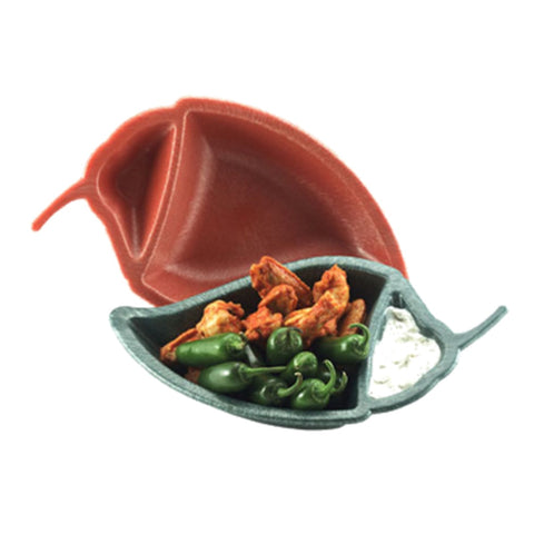 H.S., INC. HS1041-J Peppertizer Appetizer Server, 10-1/2" x 6-1/2" x 2"H, Jalapeno - Each