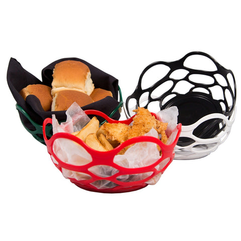 HS Inc. HS1072-CH Charcoal Round Open Weave Serving Basket