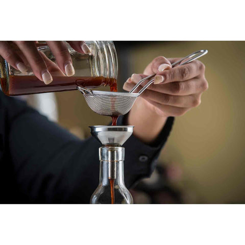 TableCraft HS220 Mesh Cocktail Strainer - 8" Fine Stainless Steel Mesh Strainer