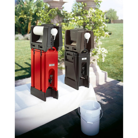 Cambro HWAPR110 Handwash Accessory with Roll Paper Towel Holder and Soap Dispenser, Black