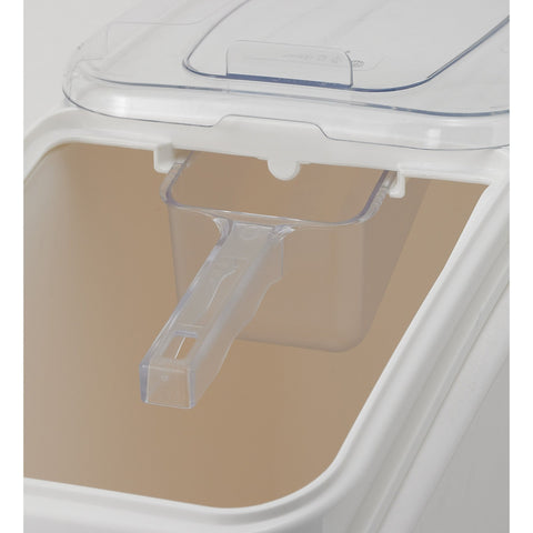 Winco IB-21 21-Gallon Mobile Ingredient Bin with Brake Casters and Scoop