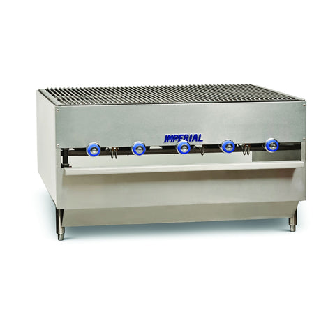 Imperial ICB-6036 60 in Countertop Gas Chicken Charbroiler, 6 Burners, 300,000 BTU