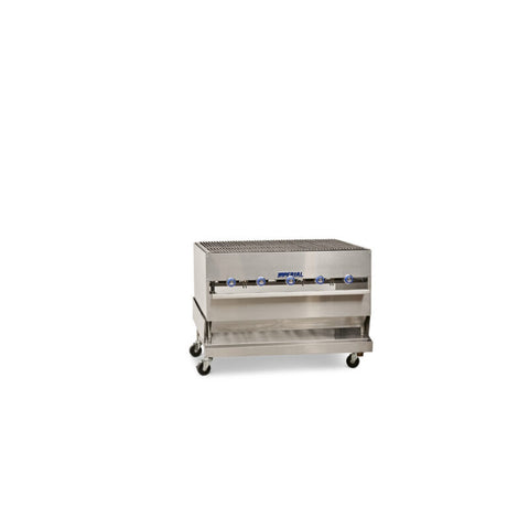 Imperial ICB-6036 60 in Countertop Gas Chicken Charbroiler, 6 Burners, 300,000 BTU