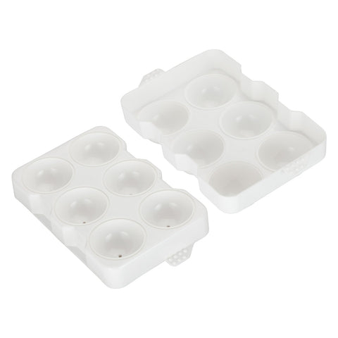 Winco ICCP-6W Round Spherical Ice Cube Tray, 6 Compartments