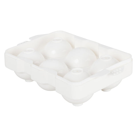 Winco ICCP-6W Round Spherical Ice Cube Tray, 6 Compartments
