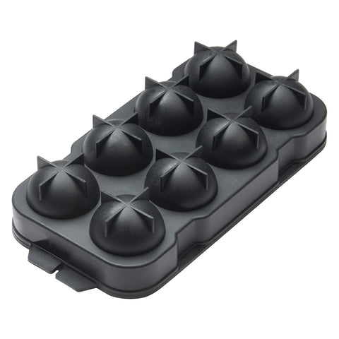 Winco ICCP-8K Bar Maid Silicone Ice Sphere Tray, 8 Compartments, Black