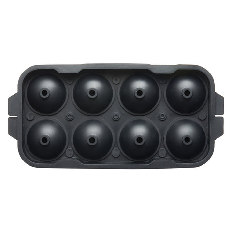 Winco ICCP-8K Bar Maid Silicone Ice Sphere Tray, 8 Compartments, Black