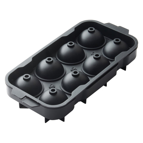 Winco ICCP-8K Bar Maid Silicone Ice Sphere Tray, 8 Compartments, Black