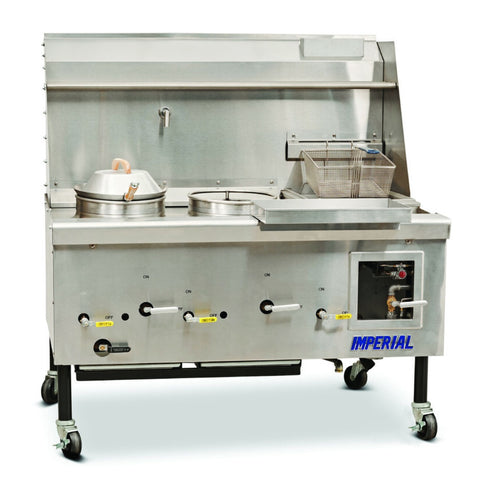 Imperial Range ICRA-4 Freestanding Gas Wok Range, 4 Burner, 114 in
