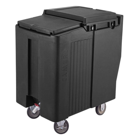 Cambro ICS125T110 125 lb SlidingLid Insulated Mobile Ice Caddy, Black