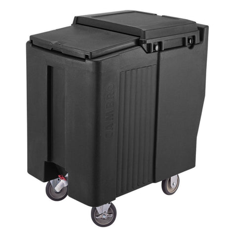 Cambro ICS125T110 125 lb SlidingLid Insulated Mobile Ice Caddy, Black