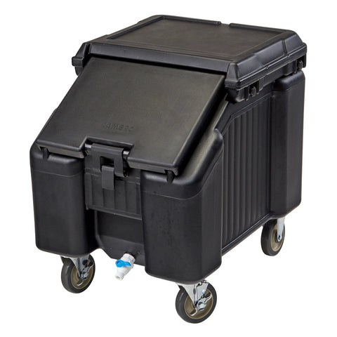 Cambro ICS175L110 SlidingLid 175 lb. Black Mobile Ice Caddy