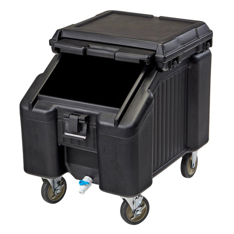 Cambro ICS175L110 SlidingLid 175 lb. Black Mobile Ice Caddy