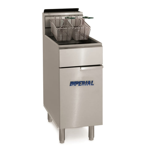 Imperial IFS-40-OP NG 40 lb Open-Pot Floor Gas Fryer (Natural Gas)