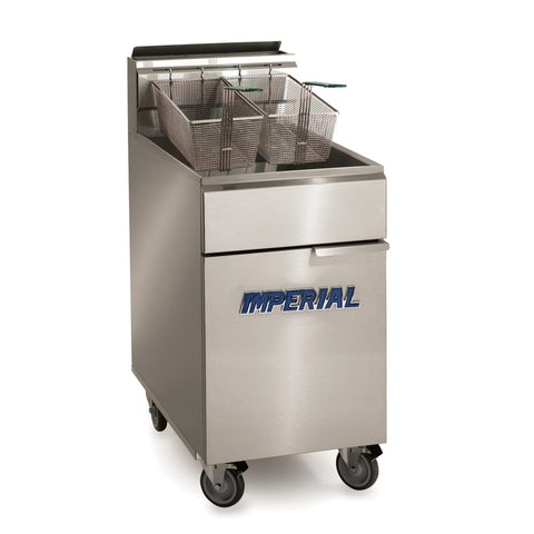 Imperial IFS-75 NG 75 lb Floor Model Gas Tube Fryer (Natural Gas)