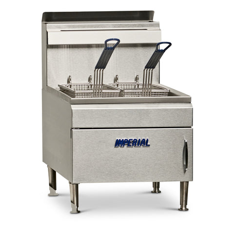 Imperial IFST-25 Natural Gas 25 lb. Countertop Tube Fired Fryer - 70,000 BTU