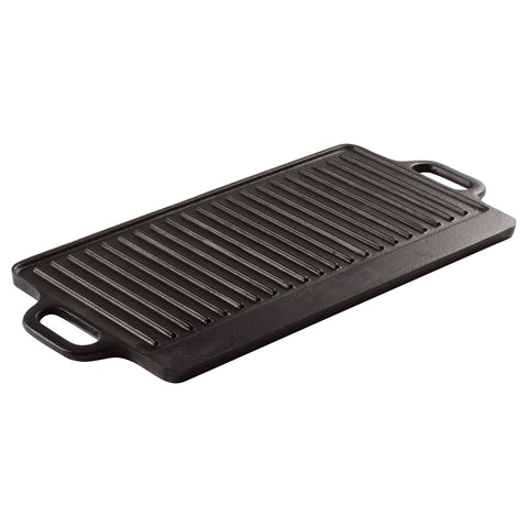 Winco IGD-2095 Reversible Cast Iron Griddle/Grill, 20" x 9-1/2"