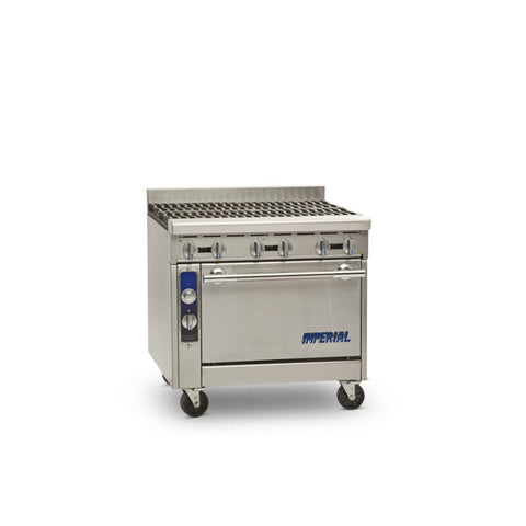 Imperial IHR-4 Heavy-Duty 36 inch 4-Burner Gas Range with Standard Oven