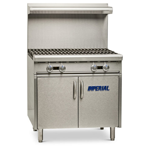 Imperial IHR-4 Heavy-Duty 36 inch 4-Burner Gas Range with Standard Oven