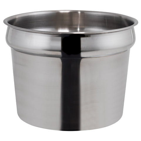 Winco INS-11.0M 11 Qt Stainless Steel Round Inset Pan