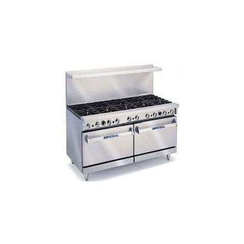Imperial IR-10 60 in Gas Restaurant Range with 10 Open Burners and 2 Standard Ovens