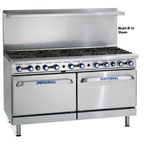 Imperial IR-12 72 in 12-Burner Gas Restaurant Range with Standard Ovens