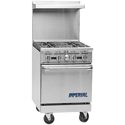 Imperial Range IR-2-G12 Pro Series 24 in Natural Gas Range with 2 Burners, 12 in Griddle and Space Saver Oven (111,000 BTU)