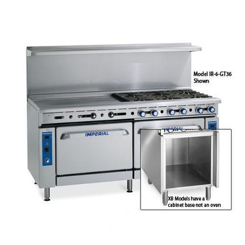 Imperial IR-2-G36-XB 48 in Gas Restaurant Range with 36 in Griddle and Oven Base