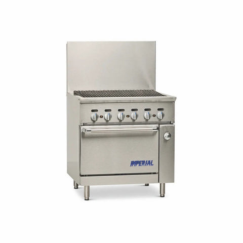 Imperial IR-36BR-126 36 in Gas Radiant Broiler Range with Standard Oven Base, 125,000 BTU