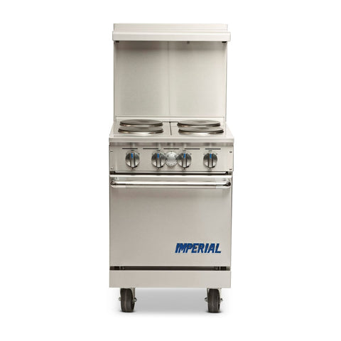 Imperial IR-4-E Pro Series 4 Sealed Element Electric Range with Space Saver Oven (24 in)