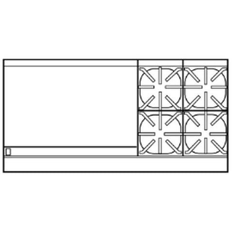Imperial Range IR-4-G36-CC 60 Inch Gas Range with 4 Open Burners, 36 Inch Griddle, and (2) Convection Ovens