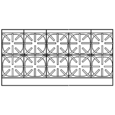 Imperial IR-6-G24-C-XB 60 in Gas Restaurant Range with 6 Burners, 24 in Griddle, Convection Oven and Open Cabinet