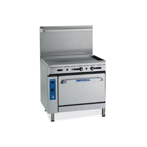 Imperial IR-G24 24 in Gas Range with 24 in Full Griddle and Space Saver Oven