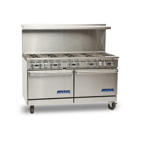 Imperial Range IR-G60 60 Inch Gas Restaurant Range with Griddle and (2) Standard Ovens
