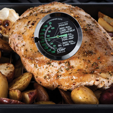 CDN IRM200-GLOW Ovenproof Meat and Poultry Thermometer with Glow Dial