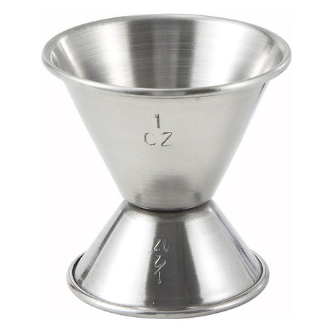 Winco J-1 Double Jigger - 1/2 oz x 1 oz, Stainless Steel