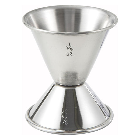 Winco J-2 Double Jigger, Stainless Steel, 3/4 x 1-1/4 oz