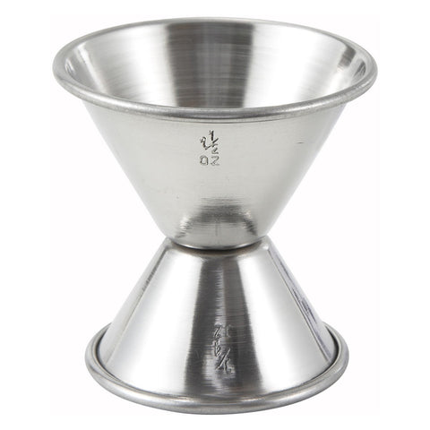 Winco J-3 Double Jigger, Stainless Steel, 3/4 oz & 1-1/2 oz