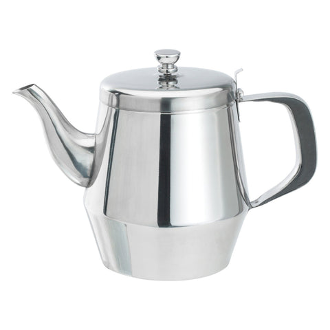 Winco JB2932 Gooseneck Teapot - Stainless Steel, Mirror Finish, 32 oz
